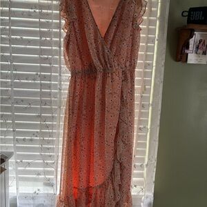 Floral V-Neck Ruffle Dress